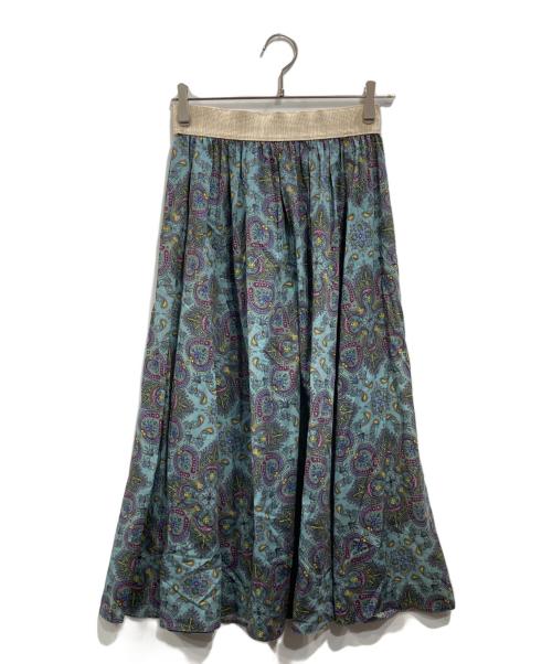 O'NEIL OF DUBLIN（オニールオブダブリン）O'NEIL OF DUBLIN (オニールオブダブリン) 総柄スカート ブルー サイズ:Fの古着・服飾アイテム