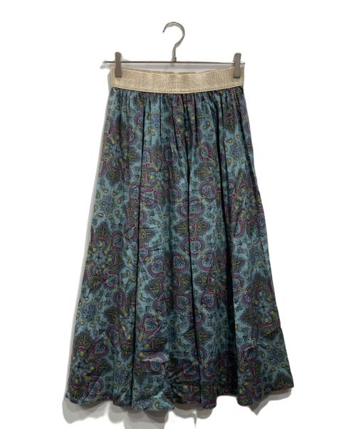 O'NEIL OF DUBLIN（オニールオブダブリン）O'NEIL OF DUBLIN (オニールオブダブリン) 総柄スカート ブルー サイズ:Fの古着・服飾アイテム