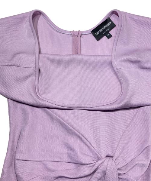 EMPORIO ARMANI（エンポリオ アルマーニ）EMPORIO ARMANI (エンポリオ アルマーニ) ウエストマークワンピース パープル サイズ:36の古着・服飾アイテム