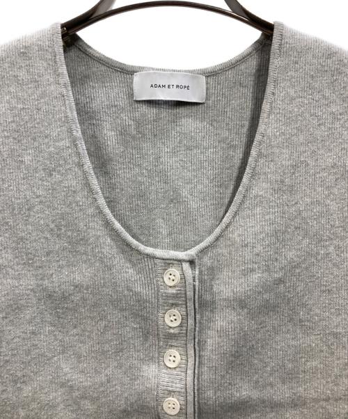 Adam et Rope（アダム エ ロペ）Adam et Rope (アダム エ ロペ) フルニードルニットジレ グレー サイズ:Freeの古着・服飾アイテム