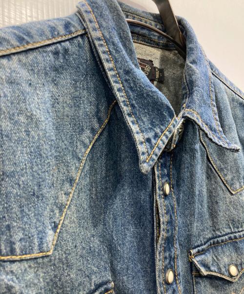 RRL（ダブルアールエル）RRL (ダブルアールエル) デニムウエスタンシャツ ブルー サイズ:Sの古着・服飾アイテム