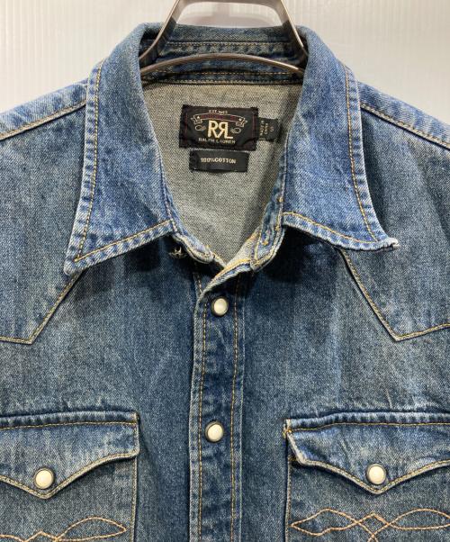 RRL（ダブルアールエル）RRL (ダブルアールエル) デニムウエスタンシャツ ブルー サイズ:Sの古着・服飾アイテム