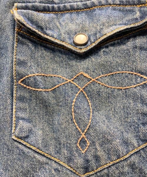 RRL（ダブルアールエル）RRL (ダブルアールエル) デニムウエスタンシャツ ブルー サイズ:Sの古着・服飾アイテム