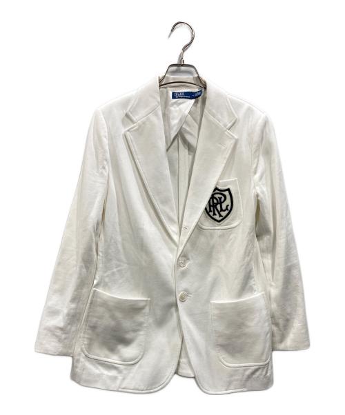 POLO RALPH LAUREN（ポロ・ラルフローレン）POLO RALPH LAUREN (ポロ・ラルフローレン) ロゴクレストブレザー ホワイト サイズ:4の古着・服飾アイテム