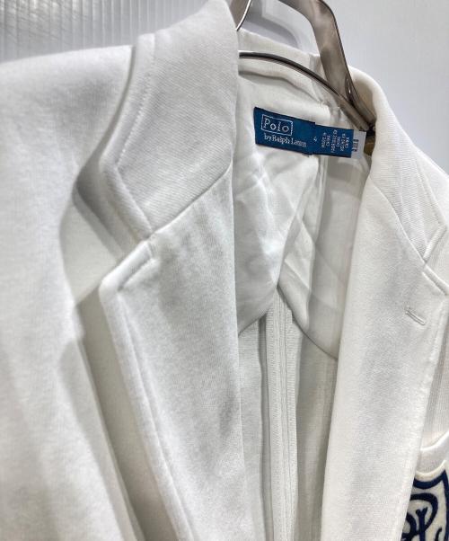 POLO RALPH LAUREN（ポロ・ラルフローレン）POLO RALPH LAUREN (ポロ・ラルフローレン) ロゴクレストブレザー ホワイト サイズ:4の古着・服飾アイテム