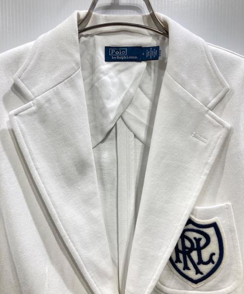 POLO RALPH LAUREN（ポロ・ラルフローレン）POLO RALPH LAUREN (ポロ・ラルフローレン) ロゴクレストブレザー ホワイト サイズ:4の古着・服飾アイテム