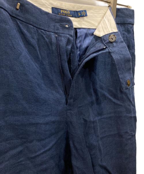 POLO RALPH LAUREN（ポロ・ラルフローレン）POLO RALPH LAUREN (ポロ・ラルフローレン) リネントラウザーパンツ ネイビー サイズ:4の古着・服飾アイテム