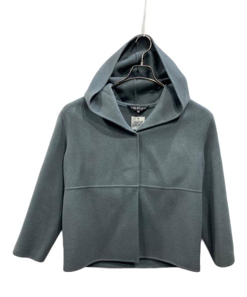 INDIVI（インディヴィ）INDIVI (インディヴィ) フーデッドリバーコート グレー サイズ:38の古着・服飾アイテム