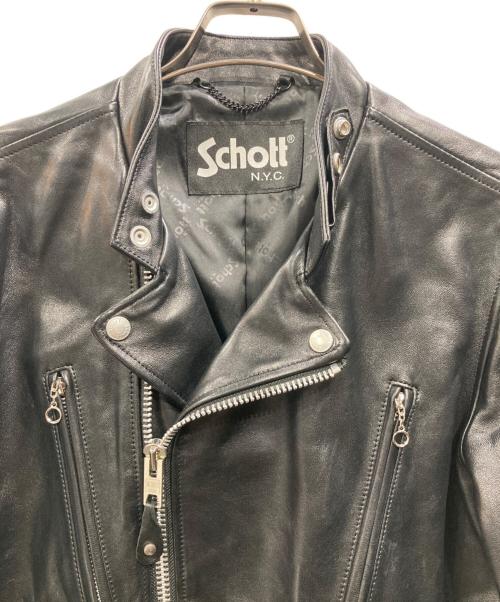 Schott（ショット）Schott (ショット) NEW DOUBLE BREST RIDERS ブラック サイズ:Lの古着・服飾アイテム