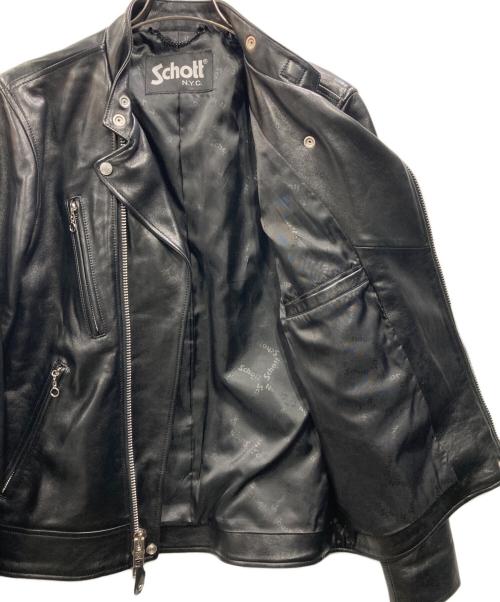 Schott（ショット）Schott (ショット) NEW DOUBLE BREST RIDERS ブラック サイズ:Lの古着・服飾アイテム