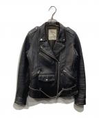 Lisiereリジェール）の古着「ダブルライダースジャケット」｜ブラック