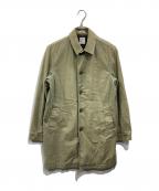 RHC Ron Herman×BEDWIN &THE HEARTBREAKERSアールエイチシー ロンハーマン×ベドウィンアンドザ ハートブレイカーズ）の古着「オーバーダイ加工ステンカラーコート」｜カーキ