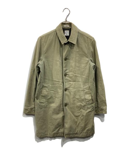 RHC Ron Herman（アールエイチシー ロンハーマン）RHC Ron Herman (アールエイチシー ロンハーマン) BEDWIN &THE HEARTBREAKERS (ベドウィンアンドザ ハートブレイカーズ) オーバーダイ加工ステンカラーコート カーキ サイズ:表記なしの古着・服飾アイテム