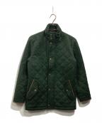 BROOKS BROTHERSブルックスブラザーズ）の古着「キルティングスタンドカラージャケット」｜グリーン