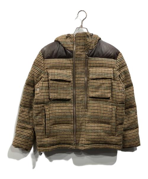 PS Paul Smith（ＰＳポールスミス）PS Paul Smith (ＰＳポールスミス) ツイードダウンジャケット ブラウン サイズ:Mの古着・服飾アイテム