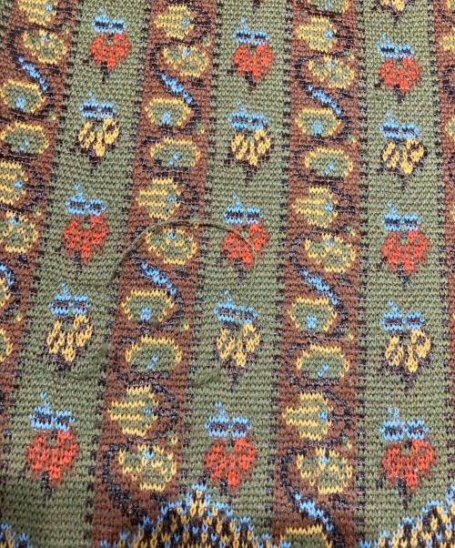 Yves Saint Laurent（イヴサンローラン）Yves Saint Laurent (イヴサンローラン) ボタニカル柄カーディガン ブラウン サイズ:SIZE Mの古着・服飾アイテム