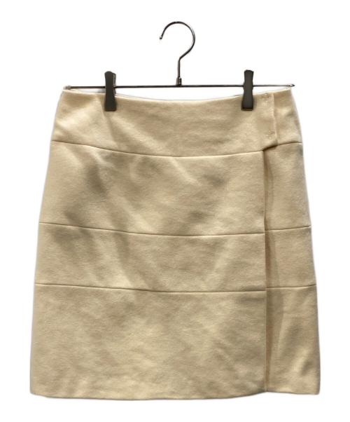 MIU MIU（ミュウミュウ）MIU MIU (ミュウミュウ) ラップスカート アイボリー サイズ:42の古着・服飾アイテム