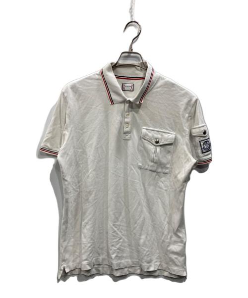 MONCLER（モンクレール）MONCLER (モンクレール) MAGLIA POLO ホワイト サイズ:SIZE Lの古着・服飾アイテム