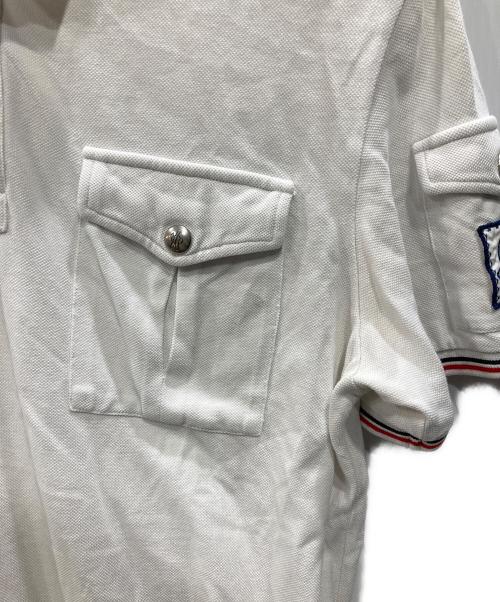 MONCLER（モンクレール）MONCLER (モンクレール) MAGLIA POLO ホワイト サイズ:SIZE Lの古着・服飾アイテム