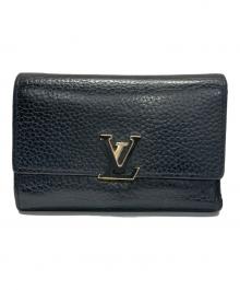 LOUIS VUITTON（ルイ ヴィトン）の古着「3つ折り財布」｜ブラック