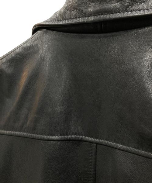 Schott（ショット）Schott (ショット) LEATHER CHESTER LONG COAT ブラック サイズ:Sの古着・服飾アイテム