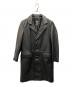 Schott（ショット）の古着「LEATHER CHESTER LONG COAT」｜ブラック