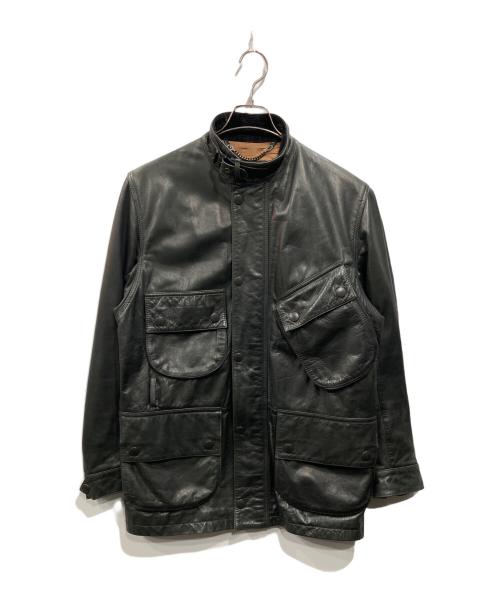 Barbour（バブアー）Barbour (バブアー) レザーインターナショナルジャケット ブラック サイズ:Sの古着・服飾アイテム