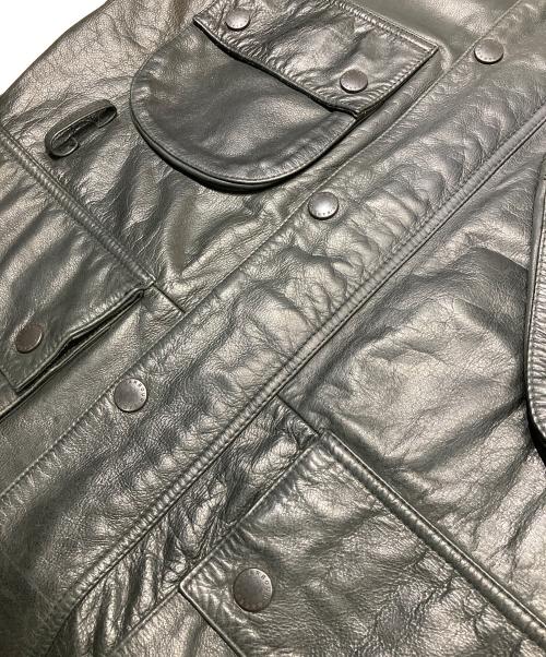 Barbour（バブアー）Barbour (バブアー) レザーインターナショナルジャケット ブラック サイズ:Sの古着・服飾アイテム