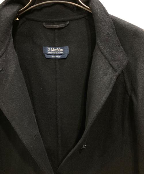 'S Max Mara（エスマックスマーラ）'S Max Mara (エスマックスマーラ) アンゴラ混コート ブラック サイズ:Sの古着・服飾アイテム