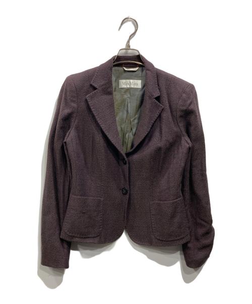 MaxMara（マックスマーラ）MaxMara (マックスマーラ) カシミヤ混ウールジャケット パープル サイズ:44の古着・服飾アイテム