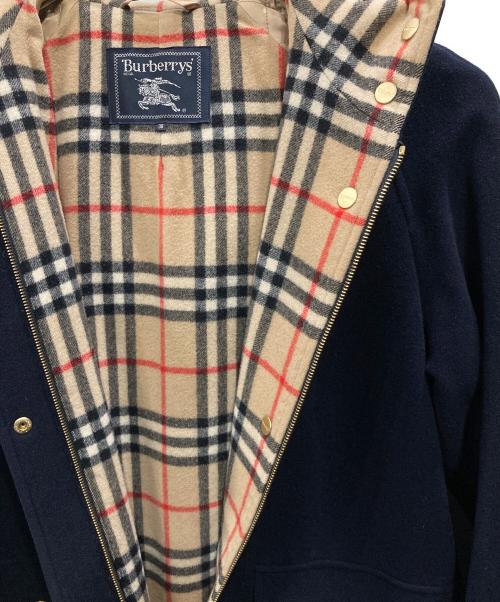 Burberry's（バーバリー）Burberry's (バーバリーズ) 裏地ノバチェック金釦フーデッドコート ネイビー サイズ:38の古着・服飾アイテム