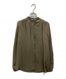 theory luxe（セオリーリュクス）の古着「シルクブラウス」｜カーキ