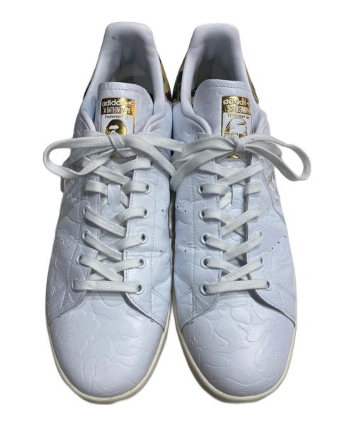 adidas Originals（アディダスオリジナル）adidas Originals (アディダスオリジナル) A BATHING APE (ア ベイシング エイプ) スタンスミス ホワイト サイズ:31cmの古着・服飾アイテム