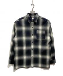 CalTop（キャルトップ）の古着「オンブレチェックシャツ」｜ブラック