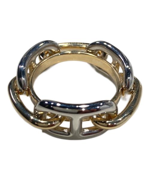 HERMES（エルメス）HERMES (エルメス) シェーヌダンクル スカーフリング シルバー×ゴールド サイズ:不明の古着・服飾アイテム