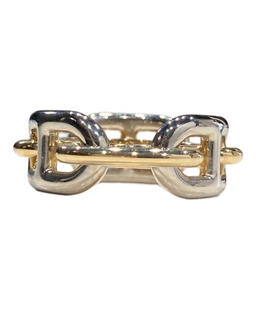 HERMES（エルメス）HERMES (エルメス) シェーヌダンクル スカーフリング シルバー×ゴールド サイズ:不明の古着・服飾アイテム