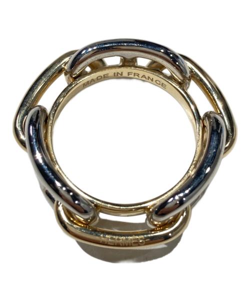 HERMES（エルメス）HERMES (エルメス) シェーヌダンクル スカーフリング シルバー×ゴールド サイズ:不明の古着・服飾アイテム