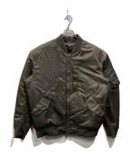 UNIQLO+Jユニクロ プラスジェイ）の古着「ハイブリッドダウンオーバーサイズMA-1ブルゾン」｜オリーブ