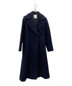 ESTNATIONエストネーション）の古着「ベルテッドドレスコート」｜ネイビー