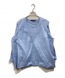 mizuiro-ind（ミズイロインド）の古着「レイヤードブラウス」｜スカイブルー