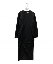 THIRD MAGAZINE（サードマガジン）の古着「クルーネック ロングスリーブワンピース」｜ブラック