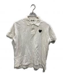 PLAY COMME des GARCONS（プレイコムデギャルソン）の古着「ハートワッペンポロシャツ」｜ホワイト