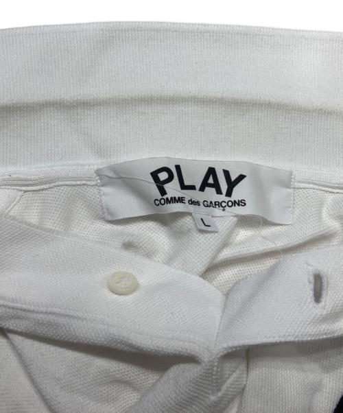 PLAY COMME des GARCONS（プレイコムデギャルソン）PLAY COMME des GARCONS (プレイコムデギャルソン) ハートワッペンポロシャツ ホワイト サイズ:SIZE Lの古着・服飾アイテム