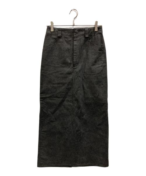 AURALEE（オーラリー）AURALEE (オーラリー) WASHED HARD TWIST CANVAS SKIRT グレーの古着・服飾アイテム