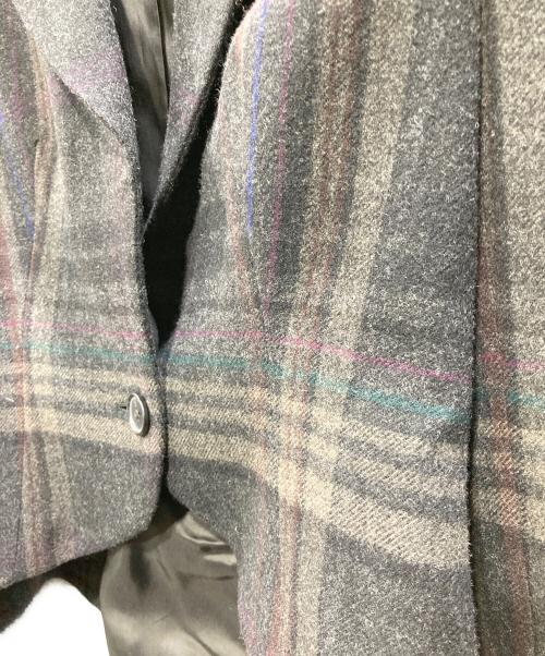 RALPH LAUREN（ラルフローレン）RALPH LAUREN (ラルフローレン) ウールチェックジャケット グレー サイズ:2の古着・服飾アイテム
