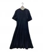 JIL SANDERジルサンダー）の古着「シルク混カットソーワンピース」｜ネイビー