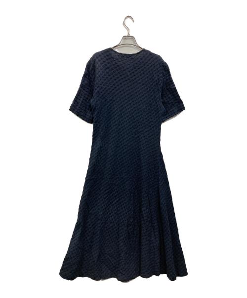 JIL SANDER（ジルサンダー）JIL SANDER (ジルサンダー) シルク混カットソーワンピース ネイビー サイズ:Sの古着・服飾アイテム