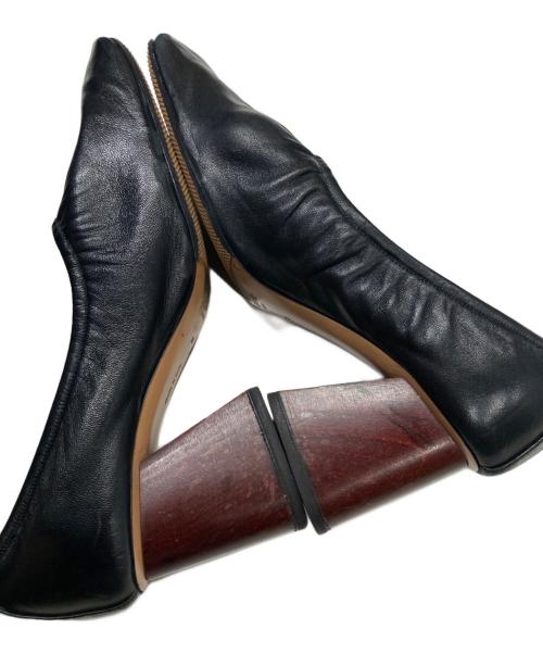 CELINE（セリーヌ）CELINE (セリーヌ) ソフトバレリーナパンプス ブラック サイズ:24cmの古着・服飾アイテム