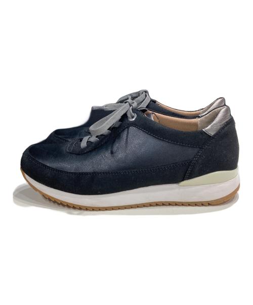 AKAISHI（アカイシ）akaishi (アカイシ) レザースウェードコンビネーションスニーカー ブラック サイズ:22.5cmの古着・服飾アイテム