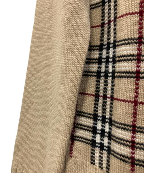 BURBERRY BLACK LABEL（バーバリーブラックレーベル）BURBERRY BLACK LABEL (バーバリーブラックレーベル) ノバチェックニット ベージュ サイズ:Lの古着・服飾アイテム